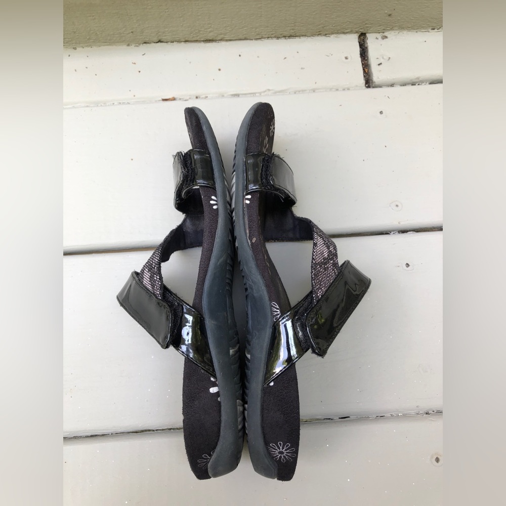 Women's US 8 Vionic Jodie Black Gray Slip-on Podiatrist Designed Sandals. GUC - Picture 5 of 7